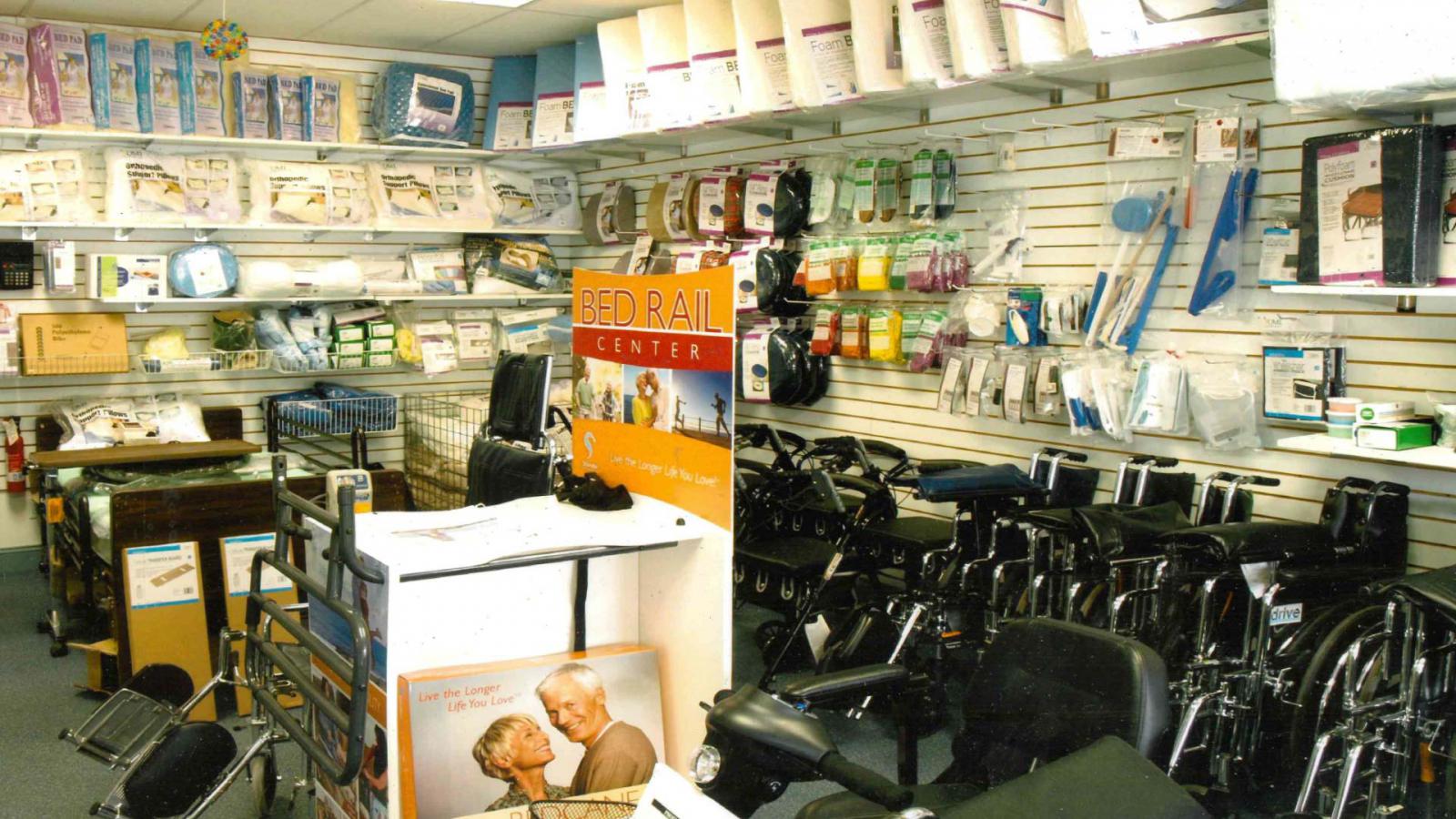 Mid-Island showroom with various medical equipment